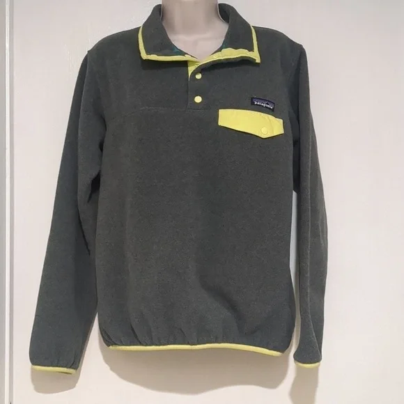 Patagonia Women's Synchilla Snap T Fleece Pullover Grey M - Picture 1 of 8